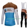 Fietskleding (Fietsshirt Lange Mouw + Lange Koersbroek) 2018 AG2R La Mondiale N001